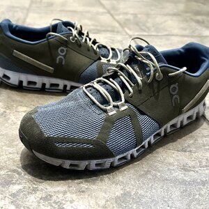 On Cloud 70/30 Road-Running Shoes - Men's 9 Blue / Green Sneakers